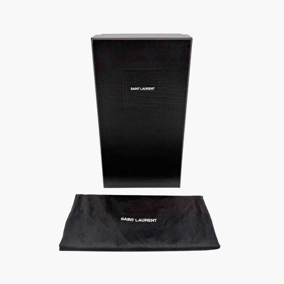 Saint Laurent Tribute Black Braided Leather Flat Slide Sandals Size 38.5 US 8.5 - Picture 2 of 15